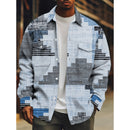 Patterned Graphic Print T-Shirt For Spring And Fall Street Style