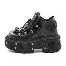 Chunky-sole Punk-style Platform Tank Boots For Women