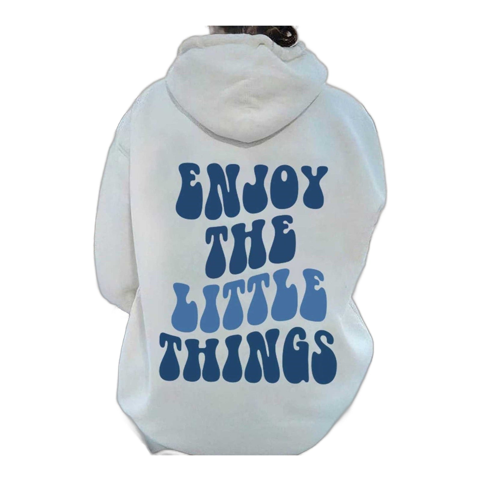 Oversized Slogan Back Print Hoodie