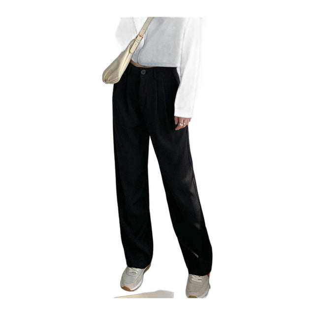 Pleated Wide Leg Suit Trousers
