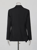 Elegant Three-dimensional Floral Loose-fitting Blazers