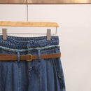 High-waisted A-line Wide-leg Long Jeans