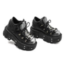 Chunky-sole Punk-style Platform Tank Boots For Women