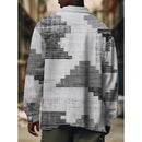 Patterned Graphic Print T-Shirt For Spring And Fall Street Style