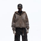 Sun Totem Fully Embroidered Pre-Washed Distressed Sweatshirt....