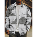 Patterned Graphic Print T-Shirt For Spring And Fall Street Style