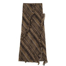 Twill Straight-leg Midi Skirt For Women