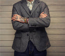 Autumn Winter Woolen American-style Retro Slim-fit Hunting Suit Casual Blazer