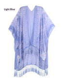 Fashionable Bohemian Style Velvet Long Handmade Fringed Shawl