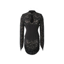 Women's Lace Design Slim-fit Short Dress