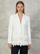 Elegant Three-dimensional Floral Loose-fitting Blazers