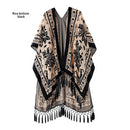 Fashionable Bohemian Style Velvet Long Handmade Fringed Shawl