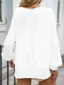 Fisoew Women’s Side Slit Casual Sweatshirt