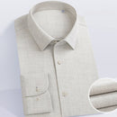 Mens Solid Color Brushed Thicker Long Sleeve Shirt Top