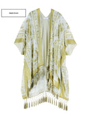 Fashionable Bohemian Style Velvet Long Handmade Fringed Shawl