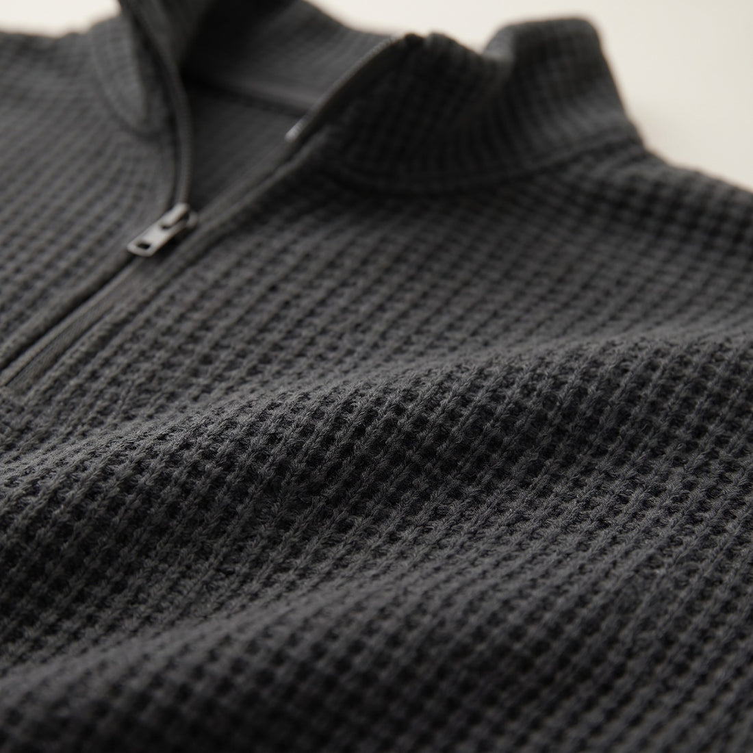 Waffle knit fabric texture